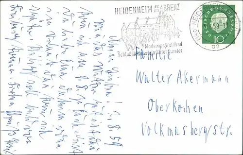 Heidenheim an der Brenz "handschriftlich Philipp Seubert" 1959 Privatfoto