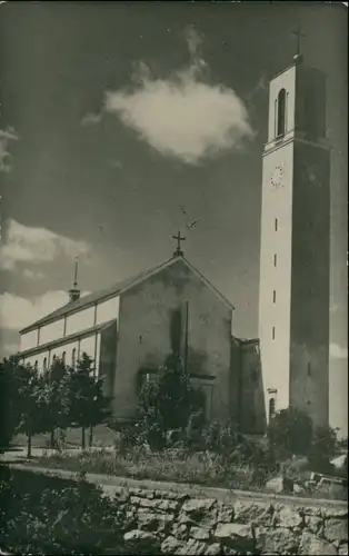 Postcard Turku Åbo Kirche (gel, Luftpost) 1951