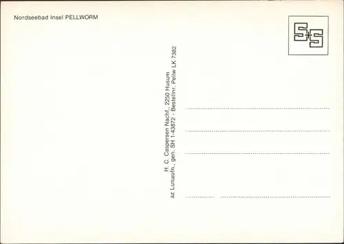 Ansichtskarte Amt Pellworm Luftbild 1974