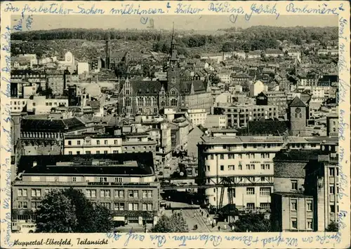 Ansichtskarte Elberfeld-Wuppertal Stadtblick - Straße 1975