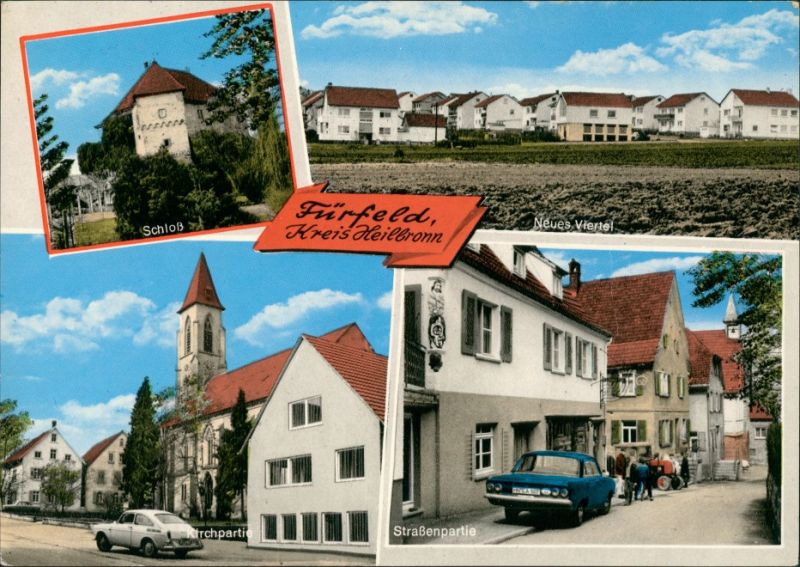 Ansichtskarte Fürfeld (Bad Rappenau) Neues Viertel, Schloß