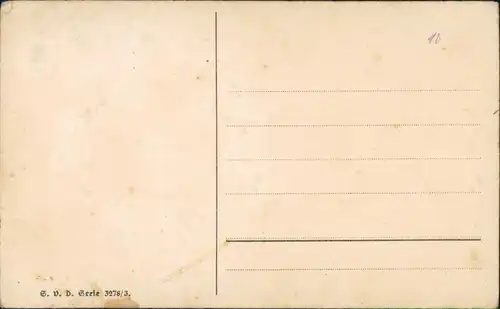 Künstlerkarte Stimmungsbild Natur "Am grünen Bachestrande" 1910