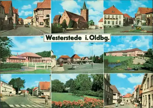 Ansichtskarte Westerstede Mehrbild: Straßen, Bahnhof 1972