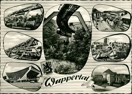 Ansichtskarte Wuppertal Schwebebahn - Mehrbild 1960
