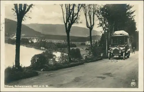 Ansichtskarte Titisee Reisebus - Straßenpartie 1938