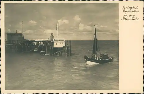 Ansichtskarte Cuxhaven Alte Liebe - Segelboot 1929