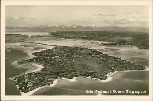 Ansichtskarte Reichenau (Bodensee) Luftbild aus großer Höhe 1926