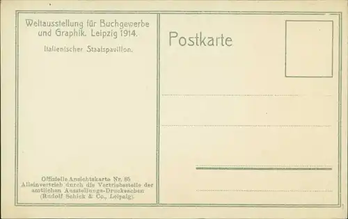 Ansichtskarte Leipzig Graphikausstellung italiensicher Staatspavillon 1914
