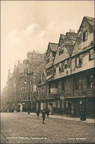 Postcard Edinburg Dùn Èideann untly House Canongate 1914