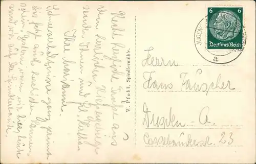 Spindlermühle Špindlerův Mlýn | Spindelmühle Winterpartie 1938