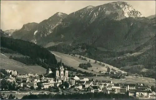 Ansichtskarte Mariazell Panorama-Ansicht mit Weitblick zu den Bergen 1960