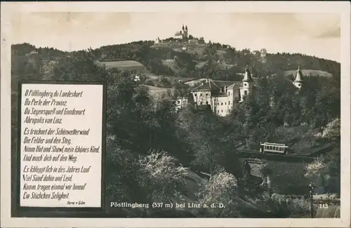 Pöstlingberg-Linz Ansicht Postlingberg bei Linz a.d. Donau 1940
