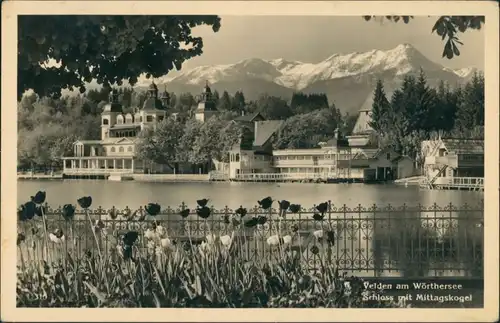 Velden am Wörther See Vrba na Koroškem Blick auf die Villen - Badeplatz 1939