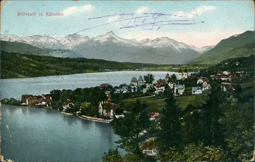 Ansichtskarte Millstatt Blick auf die Stadt 1910