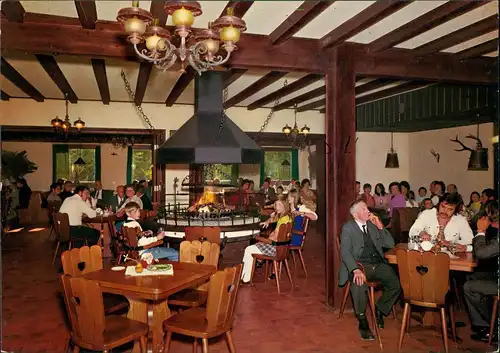 Ansichtskarte Prüm Blockhaus Restaurant Innen Schnee-Eifel 1978