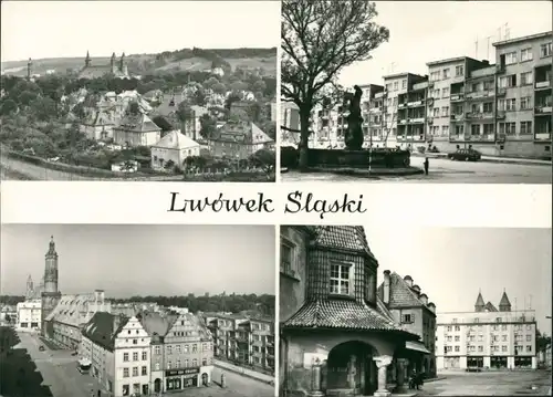 Löwenberg (Schlesien) Lwówek Śląski 4 Bild: Neubau, Straßen 1968