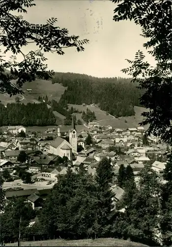 Ansichtskarte Oberstaufen Blick auf Stadt und Markt 1966