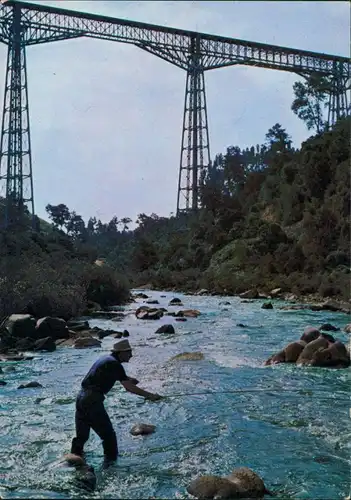 CHILE (Allgemein) Viaducto Malleco - Collipulli/Anlger   Hochbrücke,   1975