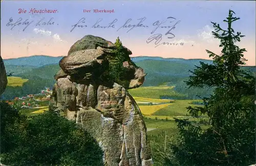 Postcard Karlsberg Karłów Die Heuscheuer - Der Eberkopf 1916