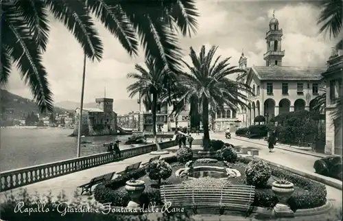 Cartoline Rapallo Straßenpartie 1952