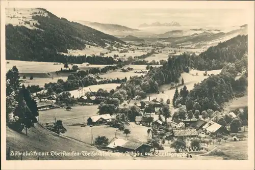 Ansichtskarte Oberstaufen Stadtpartie 1932