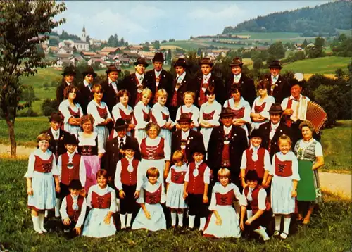 Ansichtskarte Elisabethszell-Haibach Trachtenverein "Felsnstoana" 1980