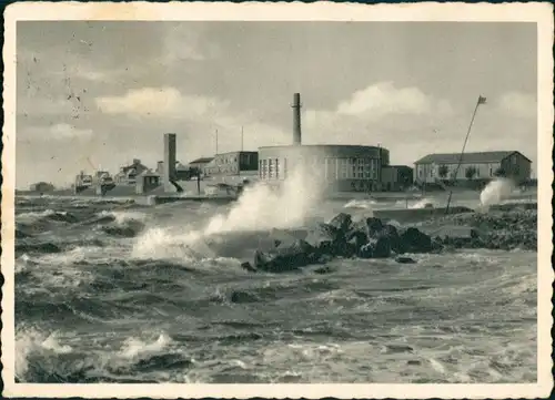 Ansichtskarte Wilhelmshaven Sturmflut, Gebäude 1956