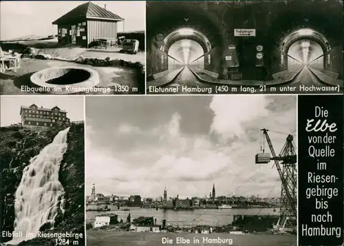 Ansichtskarte St. Pauli-Hamburg von der Quelle zur Mündung Elbe MB 1965