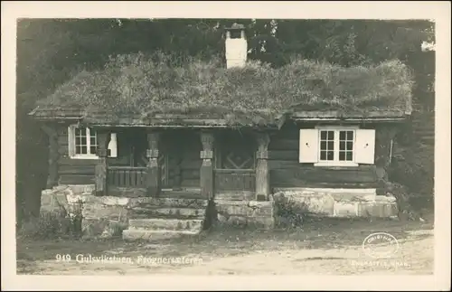 Postcard Oslo Kristiania Gulsvikstuen, Frognersæteren 1912