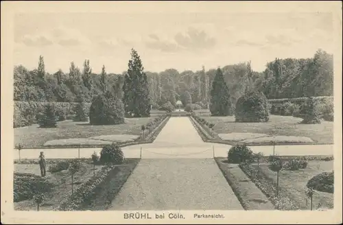 Ansichtskarte Brühl Parkanlage 1922