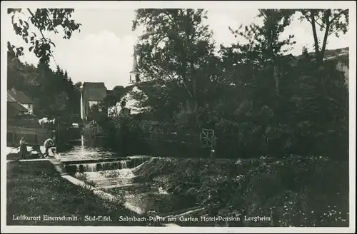 Ansichtskarte Eisenschmitt an der Salm Am Garten Hotel Lorgheim 1930