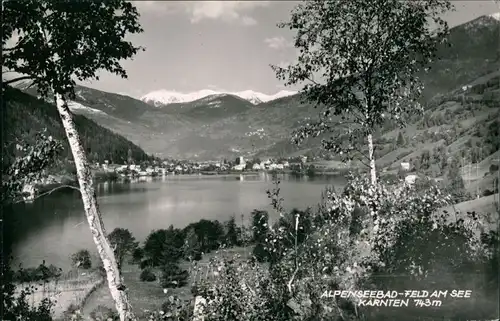 Feld am See Panorama Fernansicht auf das Alpenseebad in Kärnten 1955