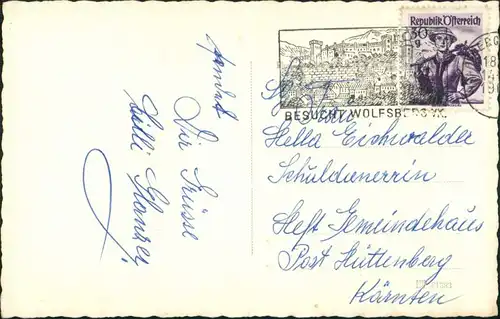 Wolfsberg (Kärnten) Volšperk Volčji breg Panorama- t "Blumen-Mädchen" 1950
