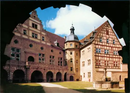 Ansichtskarte Weikersheim Schlosshof, Hohenloher Land 1991