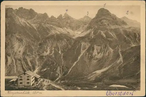 Oberstdorf (Allgäu) Umlandansicht Partie a.d. Kemptnerhütte, Alpen  1931
