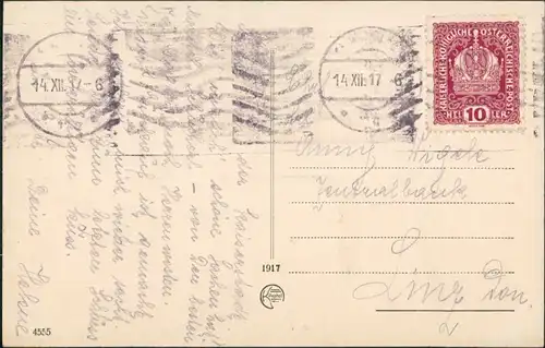 Ansichtskarte Wien Häuser Strassen Partie am Opernring 1917