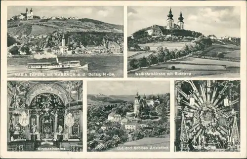 Maria Taferl Umland-Ansichten Mehrbild-AK mit 5 Foto-Ansichten 1955