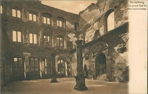 Heidelberg Der Grosse Saalbau im Otto Heinrichsnbau Bauruine 1906/1905