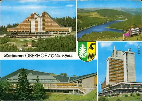 Oberhof (Thüringen) Interhotel Panorama, Lütscheltalsperre, Großgaststätte Oberer Hof 1980