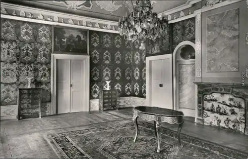 Weesenstein (Müglitz) Schloss Weesenstein - Ledertapetensaal 1977