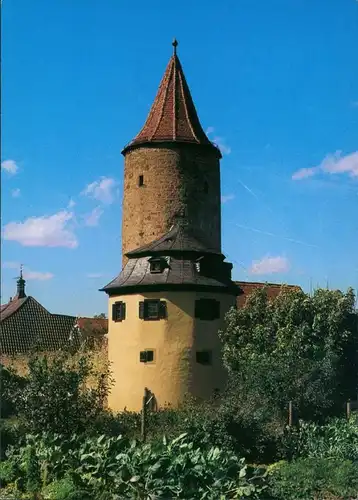 Ansichtskarte Prichsenstadt Eulenturm 1990