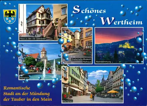 Wertheim Mehrbild mit Blasen, Abendstimmung, Haus der 4 Gekrönten 1995