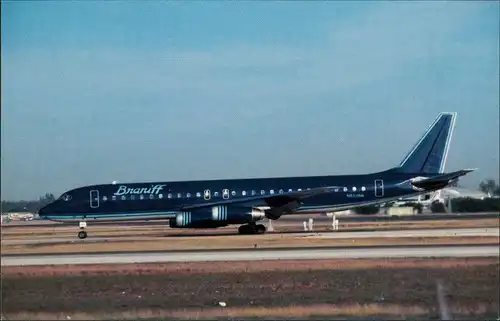 Ansichtskarte  Flugzeug BRANIFF INTERNATIONAL McDonnell Douglas DC-8-62 1990