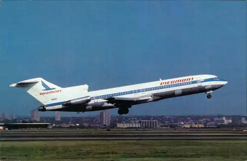 Ansichtskarte  Flugzeug PIEDMONT AIRLINES Boeing 727-295 beim Start 1990