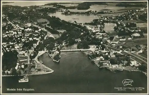 Postcard Motala Luftbild 1932