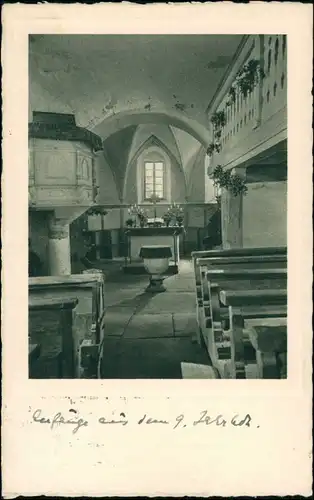 Ansichtskarte Buchenberg Kirche - Innen 1944