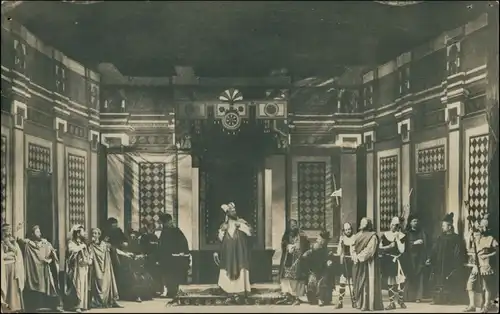 Ansichtskarte Oberammergau Passionsspiele - Christus vor Kaiphas 1910