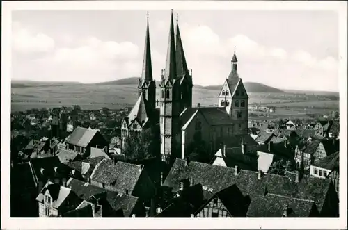 Ansichtskarte Gelnhausen Panorama-Ansicht Blick auf Marienkirche und Ort 1960