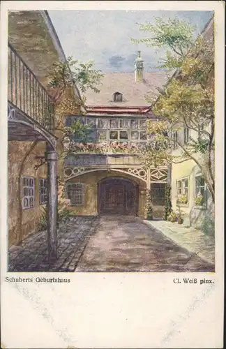 Ansichtskarte Himmelpfortgrund-Wien Schubertsgeburtshaus 1918