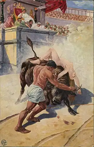 Ansichtskarte  Künstlerkarte: Otto Peter - Quo Vadis 1911
